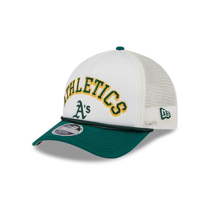 Oakland Athletics Chrome Arch 9FORTY M-Crown A-Frame Trucker Hat