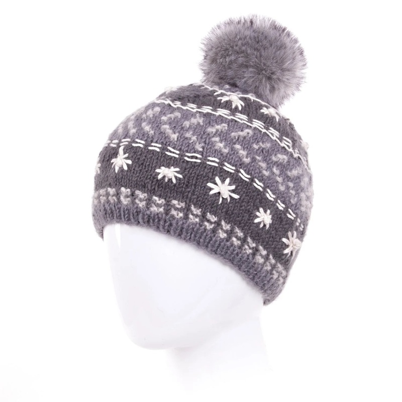 Women’s Midori Beanie|GREY|RED|OS
