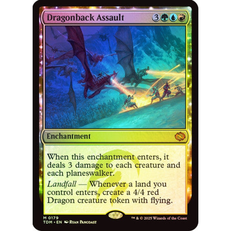 Dragonback Assault (Foil) #0179 M M [TDM]