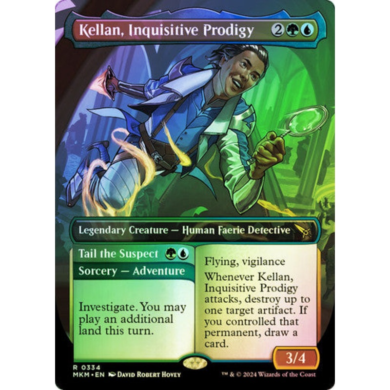 Kellan, Inquisitive Prodigy // Tail the Suspect (Bordless Foil) #0334 [MKM]