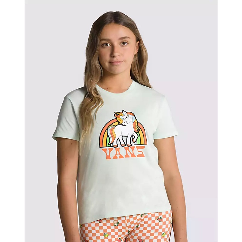 Kids Unicorn Rainbow Crew Tee|CLEARLY AQUA|M|L|XL