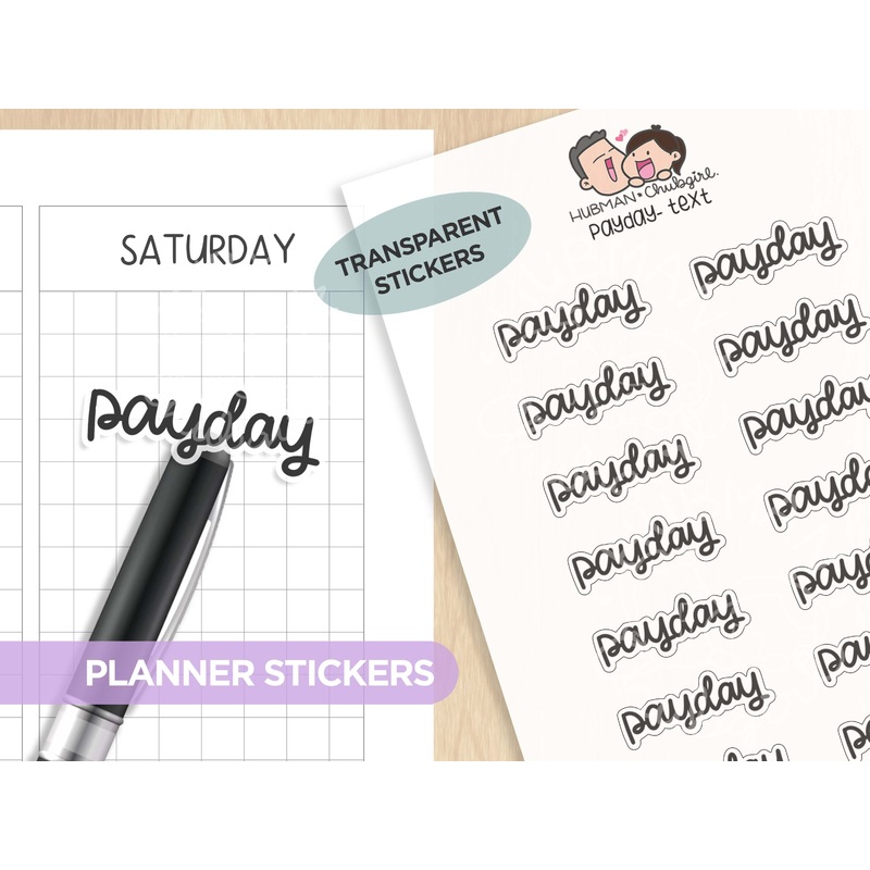 Payday Text Planner Stickers