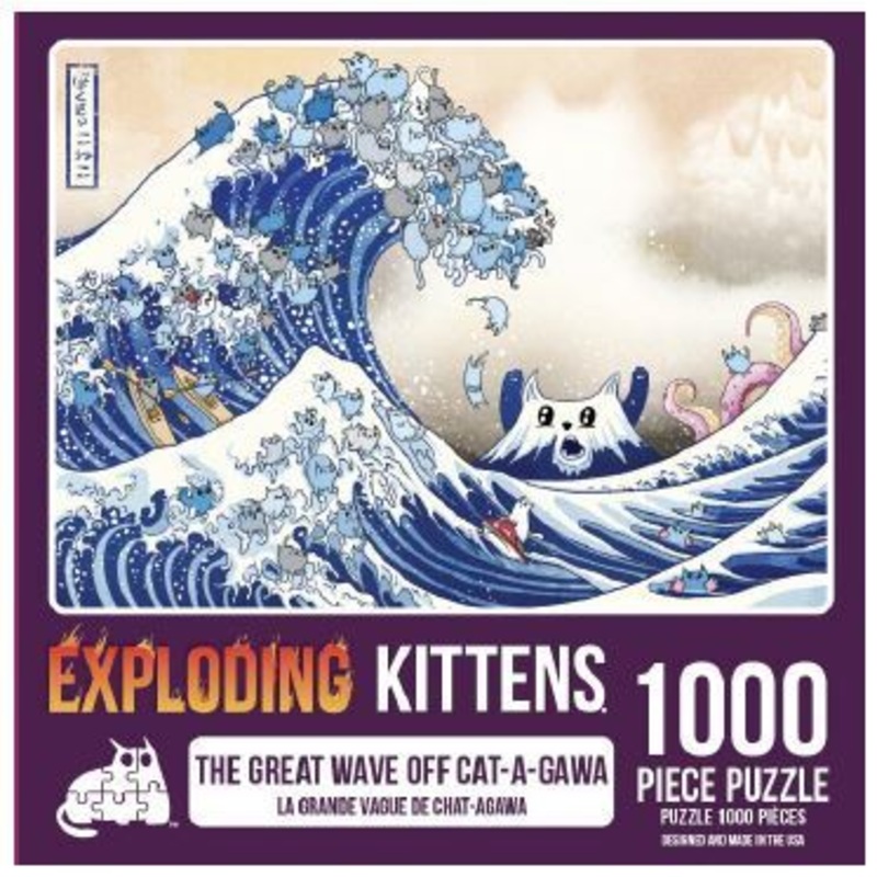 The Great Wave Off Cat-A-Gawa – Exploding Kittens 1000pc Jigsaw Puzzle