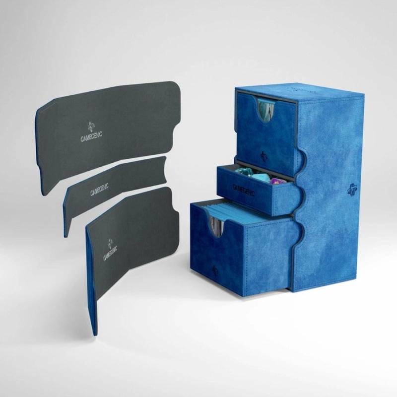 Blue – Stronghold 200+ Convertible Deck Box – Gamegenic