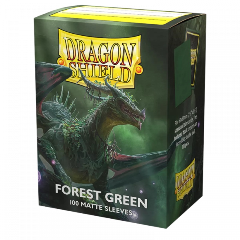 Forest Green – Matte Sleeves – Standard Size Box 100 – Dragon Shield
