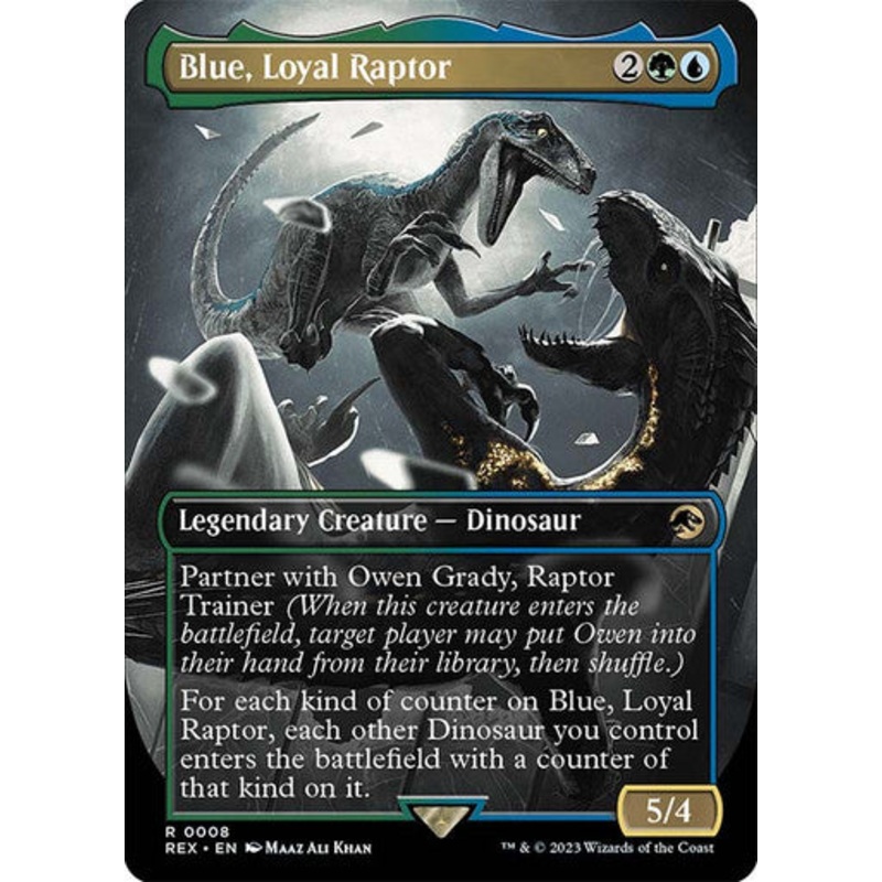 Blue, Loyal Raptor (Borderless) #0008 [LCI] [REX]