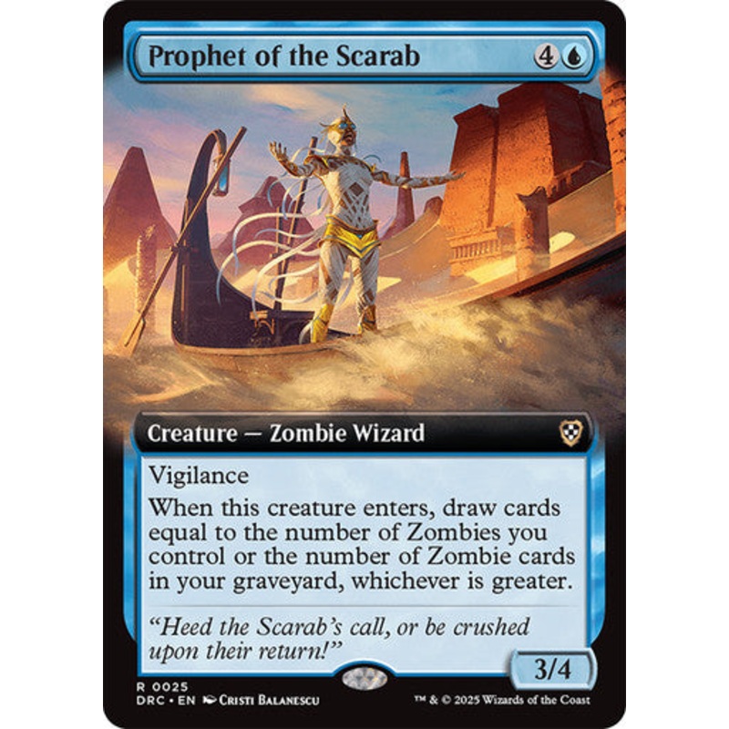 Prophet of the Scarab (Extended Art) #0025 Bu R [DFT] [DRC]