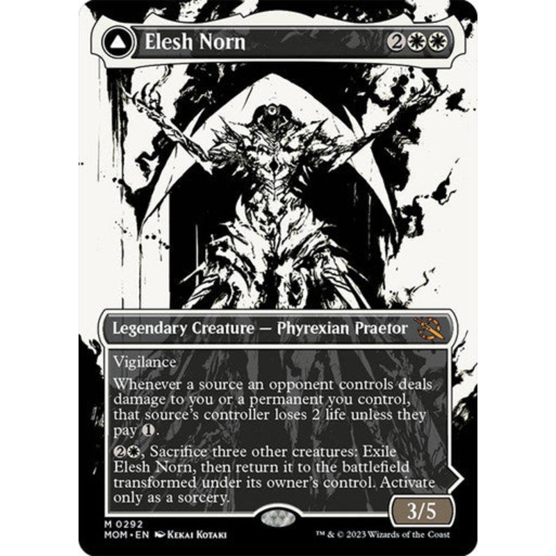 Elesh Norn // The Argent Etchings (borderless showcase) #0292 [MOM]