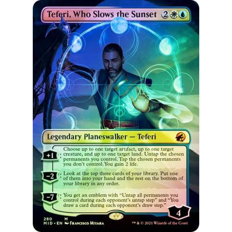 Teferi, Who Slows the Sunset (Borderless) (Foil)