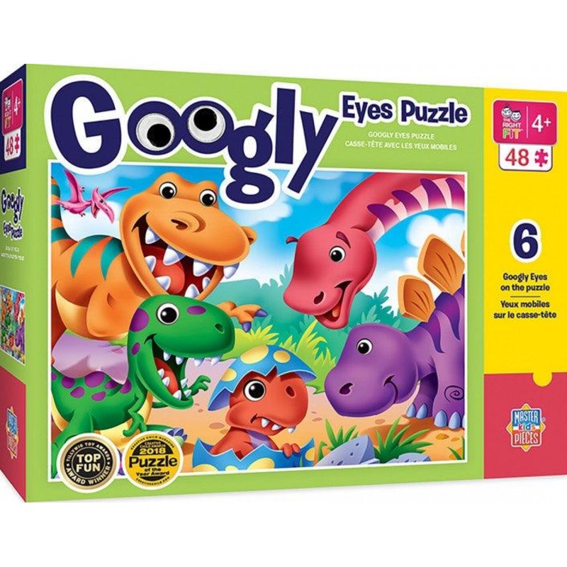 Masterpieces Googly Eyes 48pc Jigsaw Puzzle – Dinosaurs