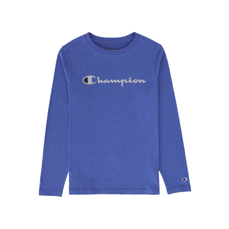 Big Kids Script Logo Long-Sleeve T-Shirt