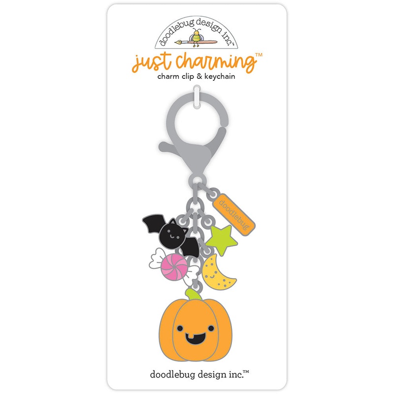 Doodlebug – Hey Pumpkin – Just Charming Clip And Keychain