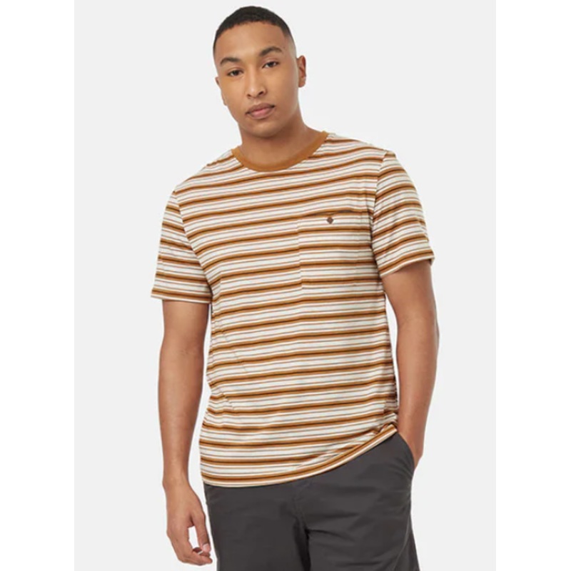 Mens TreeBlend Stripe Button Pocket T-Shirt