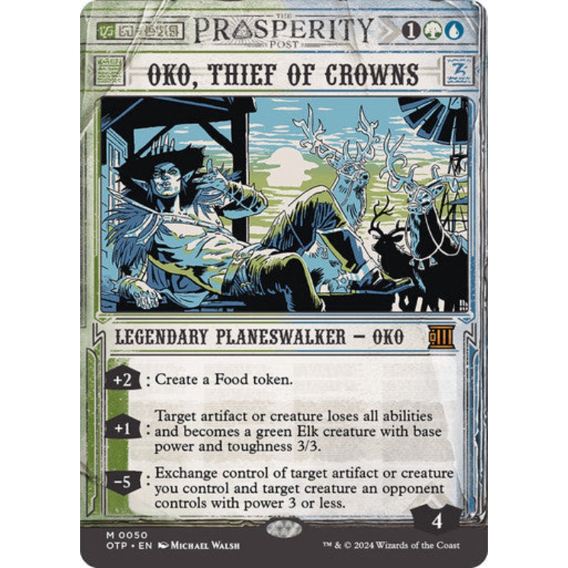 Oko, Thief of Crowns (Showcase) M M #0050 [OTJ] [OTP]