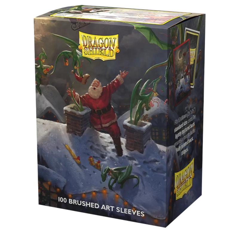 Christmas Dragon 2023 – Brushed Art Sleeves – Standard Size Box 100 – Dragon Shield