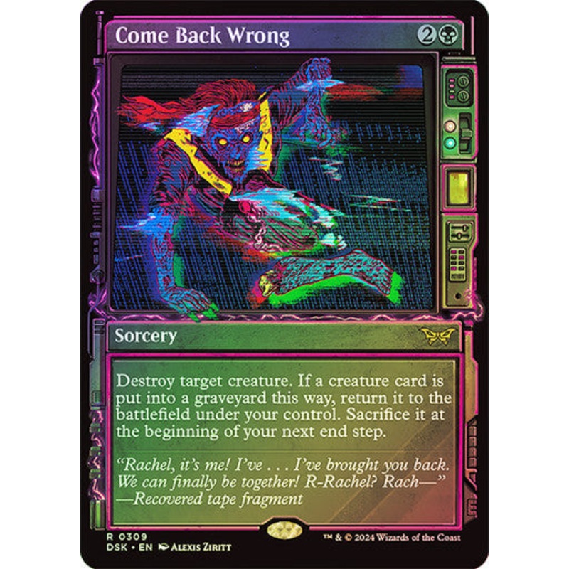 Come Back Wrong (Foil) #0292 Bk R [DSK]