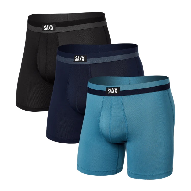Sport Mesh Boxer Brief 3 Pack – Hydro/Maritime/Black