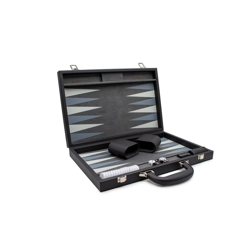 Black – Leather Backgammon Set – LPG Classics – LPG