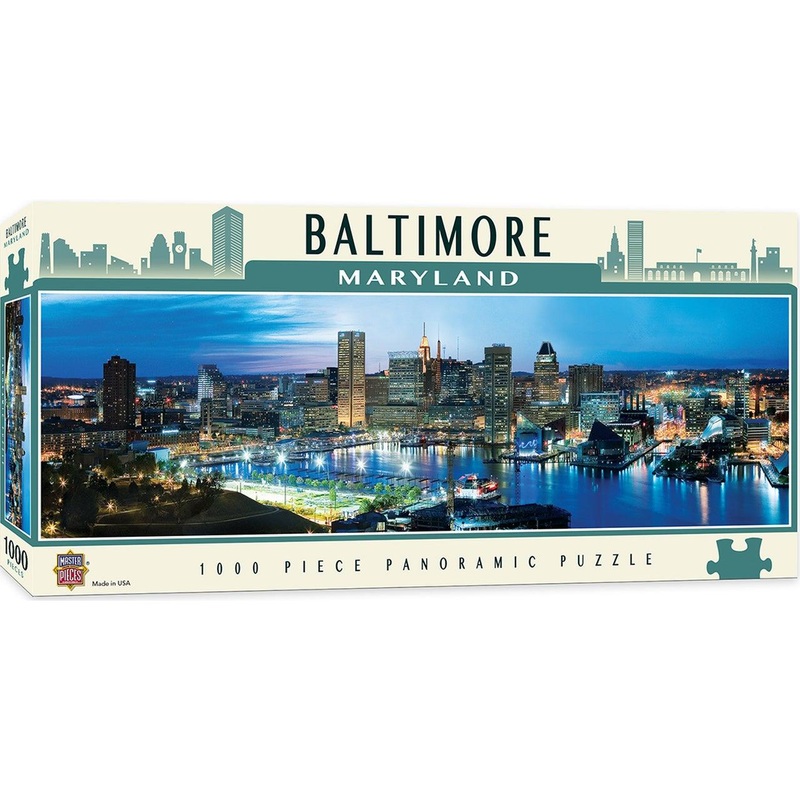 Masterpieces Puzzle City Panoramic 1000pc Jigsaw Puzzle – Baltimore Maryland