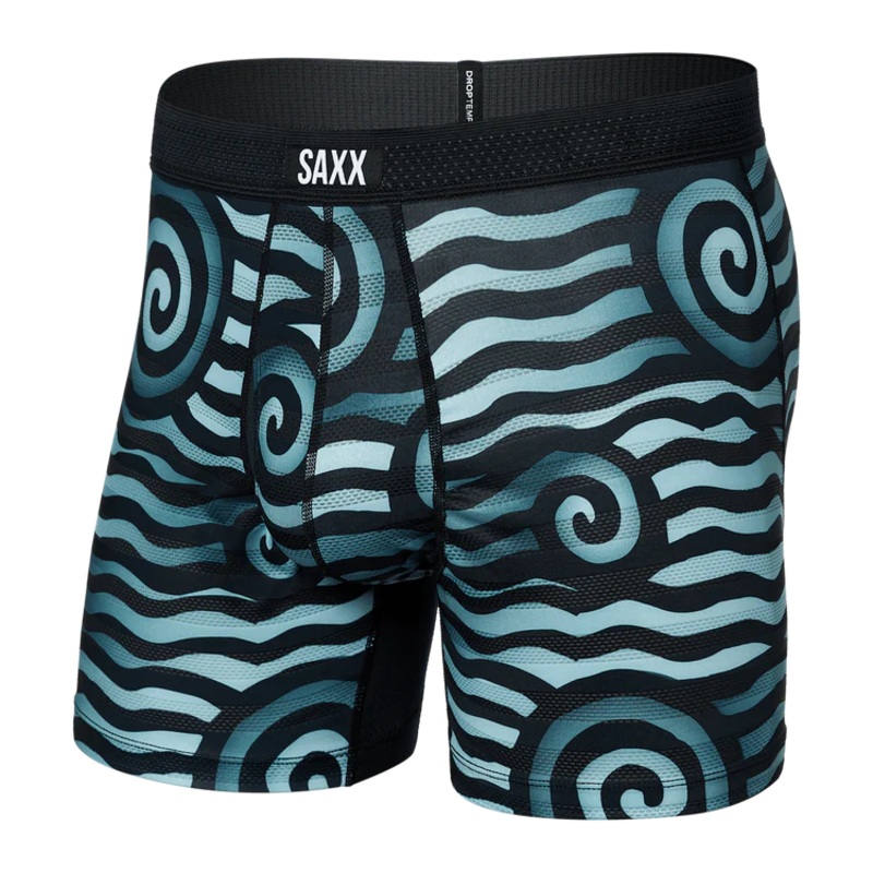 Droptemp Cooling Boxer Brief – Rip Tide Stripe/Navy Blue