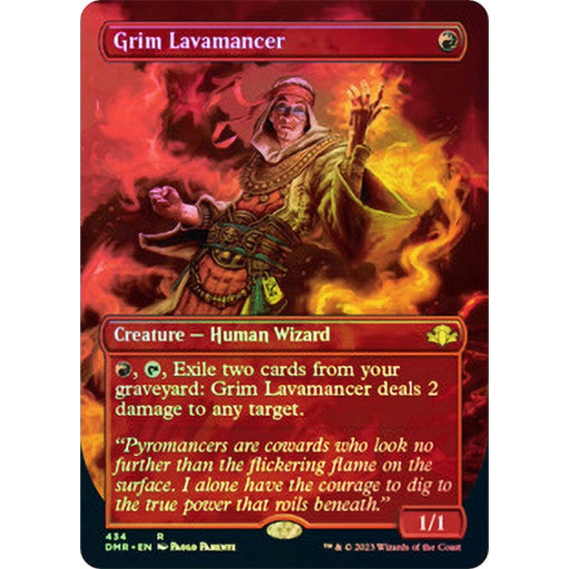 Grim Lavamancer (Borderless) (Foil)