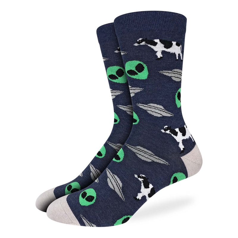 Men’s Aliens and Cows Socks|7-12