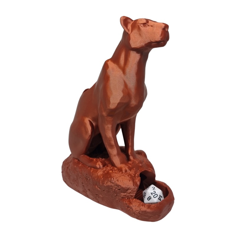 Cat Statue Dice Tower – Copper – CP