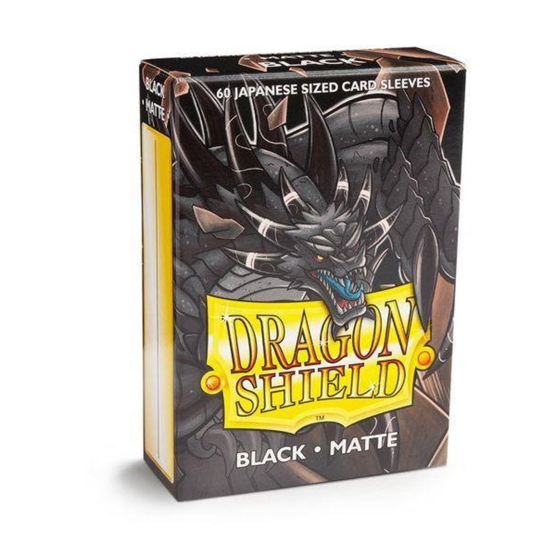 Black – Matte Sleeves – Japanese Size Box 60 – Dragon Shield