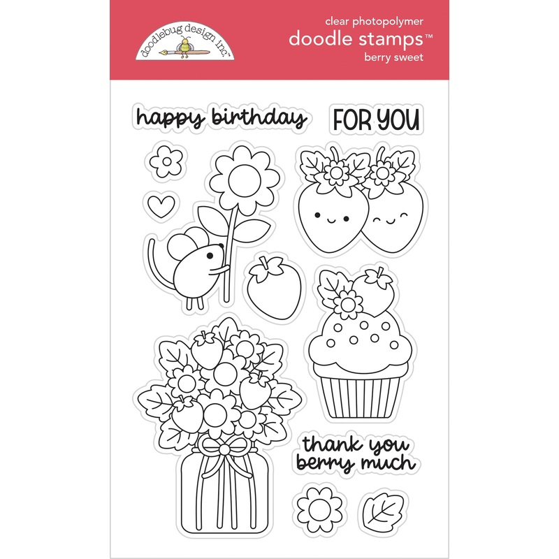 Doodlebug Design – Berry Sweet Collection – berry sweet doodle stamps