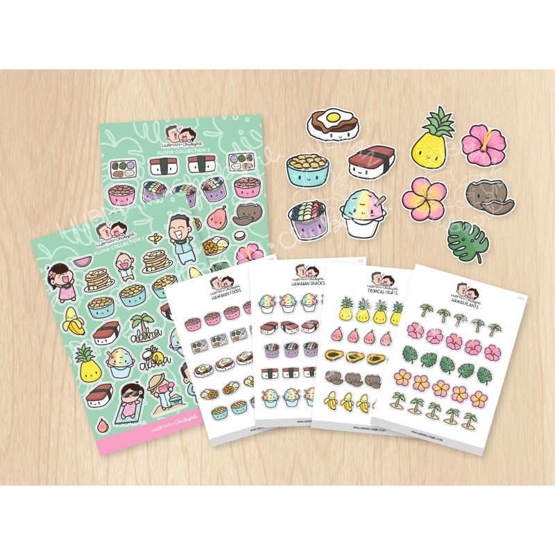 Aloha Hawaii Sticker Set