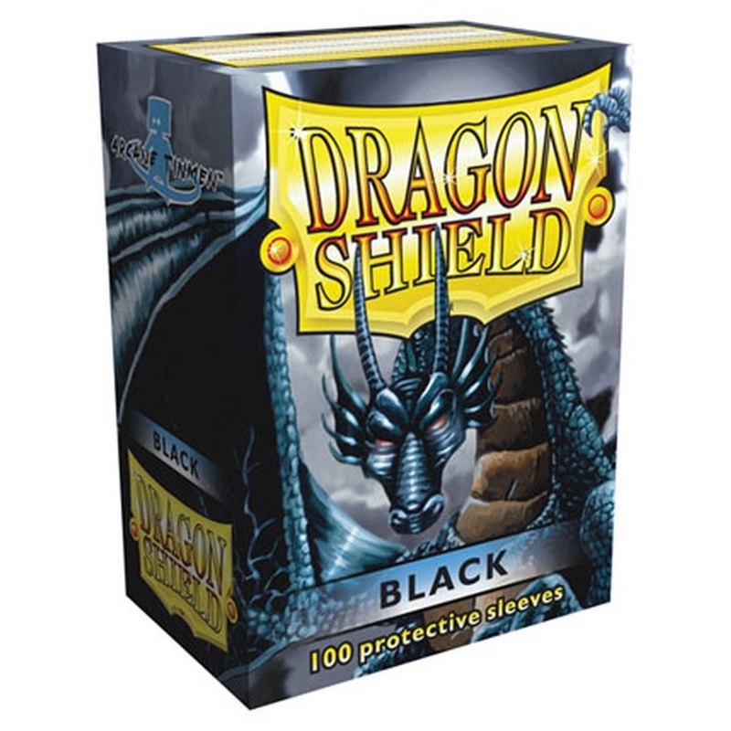Black – Std Size Sleeves 100ct – Dragon Shield