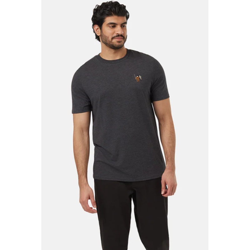 Men’s Sasquatch T-Shirt|METEORITE BLACK HEATHER FISHING|MESA RED HEATHER FISHING|BLUE HAZE HEATHER FISHING|AGAVE GREEN HEATHER LAWNMOWER|S|M|L|XL|XXL