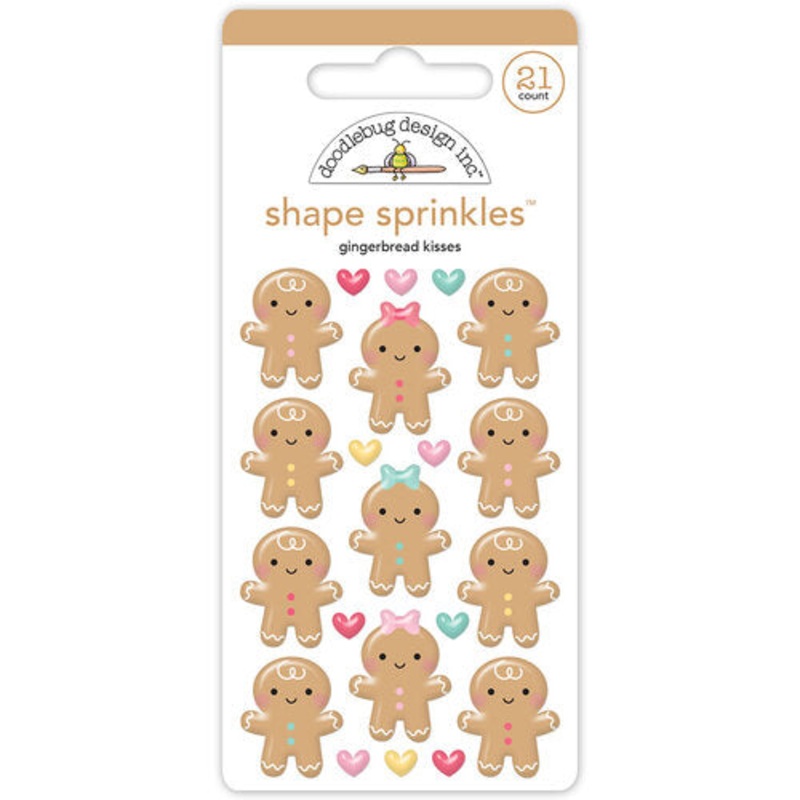 Doodlebug – Gingerbread Kisses – Shape Sprinkles